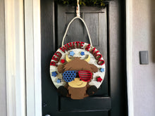 Load image into Gallery viewer, DIY Kit, Red White &amp; Moo, Highland Cow Doorhanger
