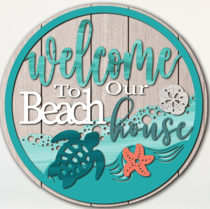 DIY Kit, Welcome to our Beach House Door Hanger