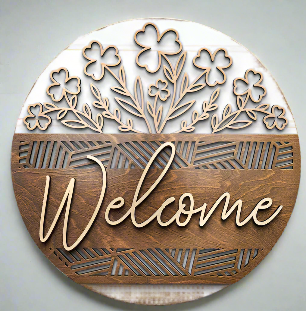 DIY Kit, Welcome Clover 1 Door Hanger