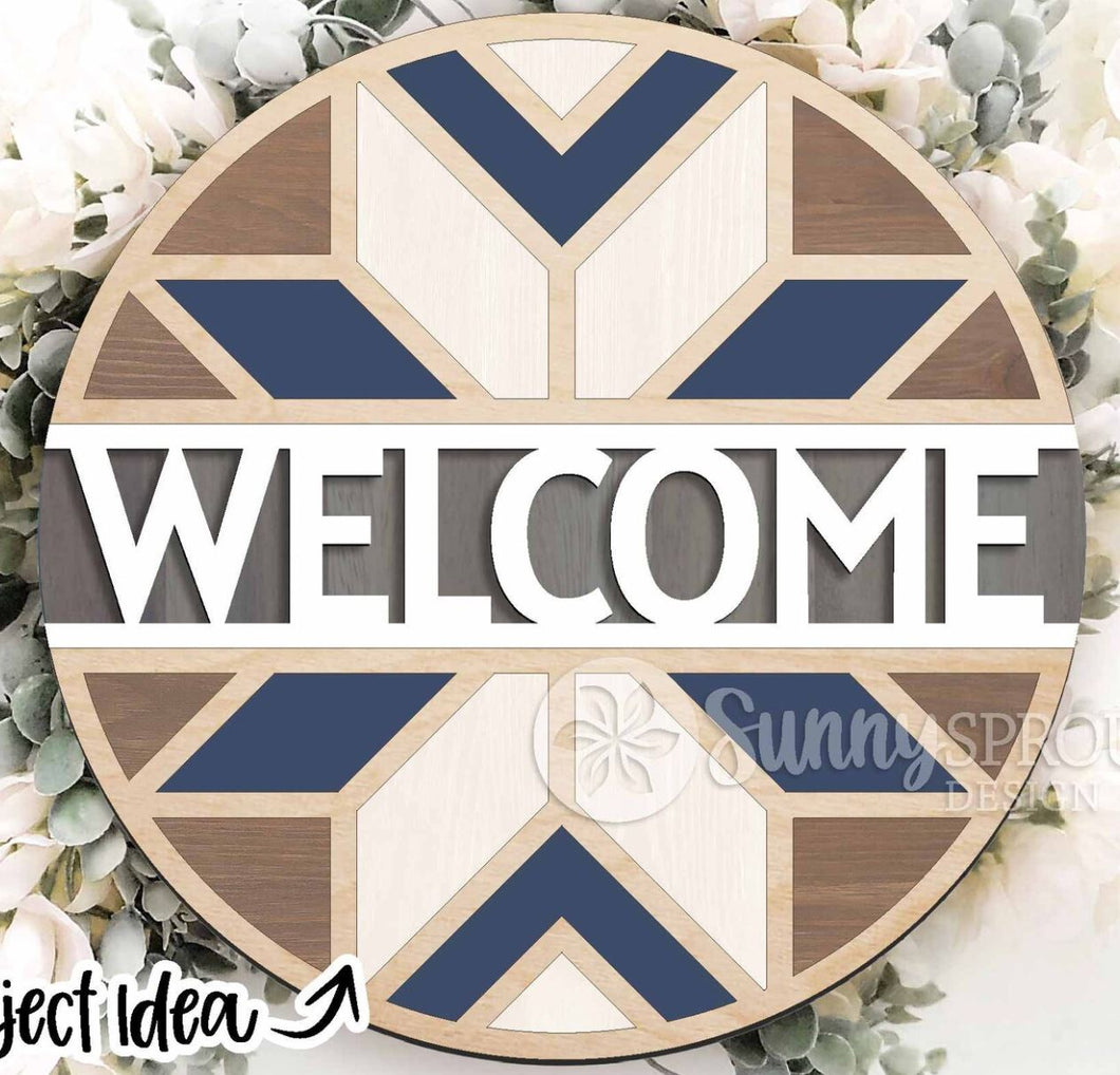 DIY Kit, Geometric Welcome Door Hanger 1