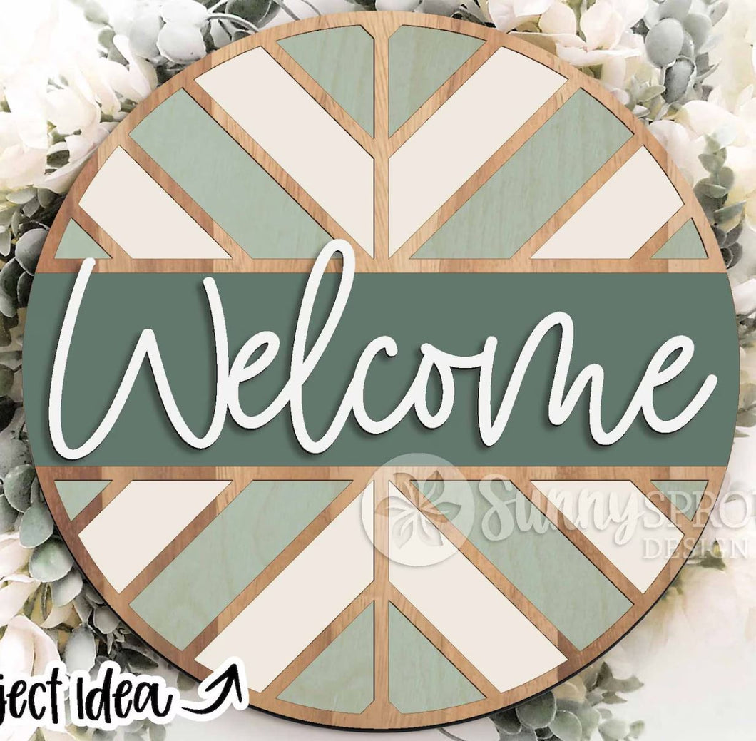 DIY Kit, Geometric Welcome Door Hanger 2