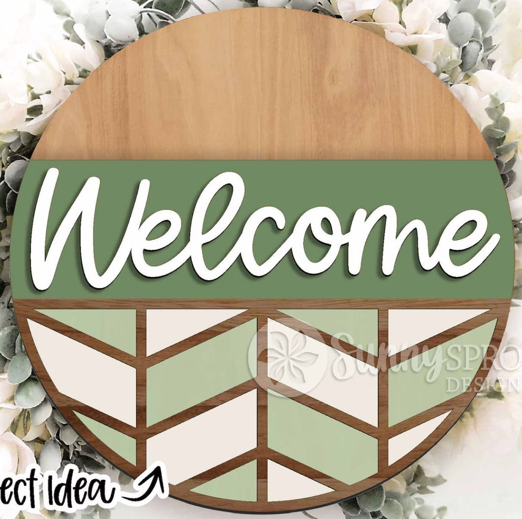 DIY Kit, Geometric Welcome Door Hanger 3