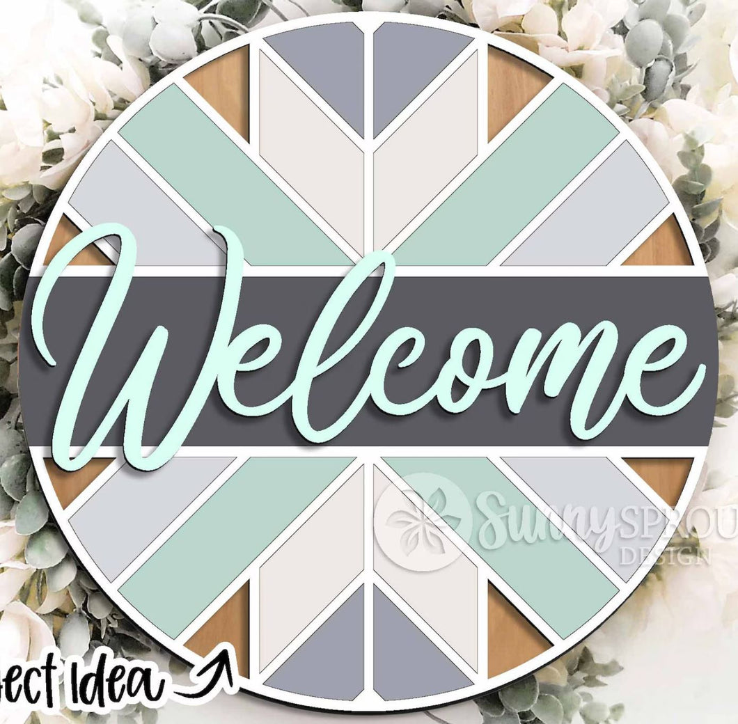 DIY Kit, Geometric Welcome Door Hanger 4