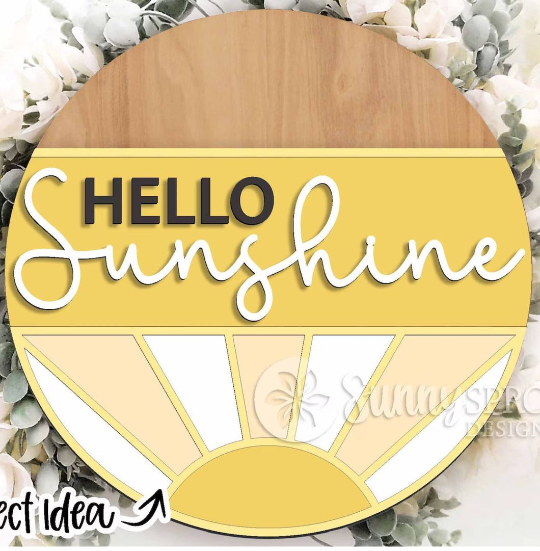 DIY Kit, Hello Sunshine Geometric Door Hanger