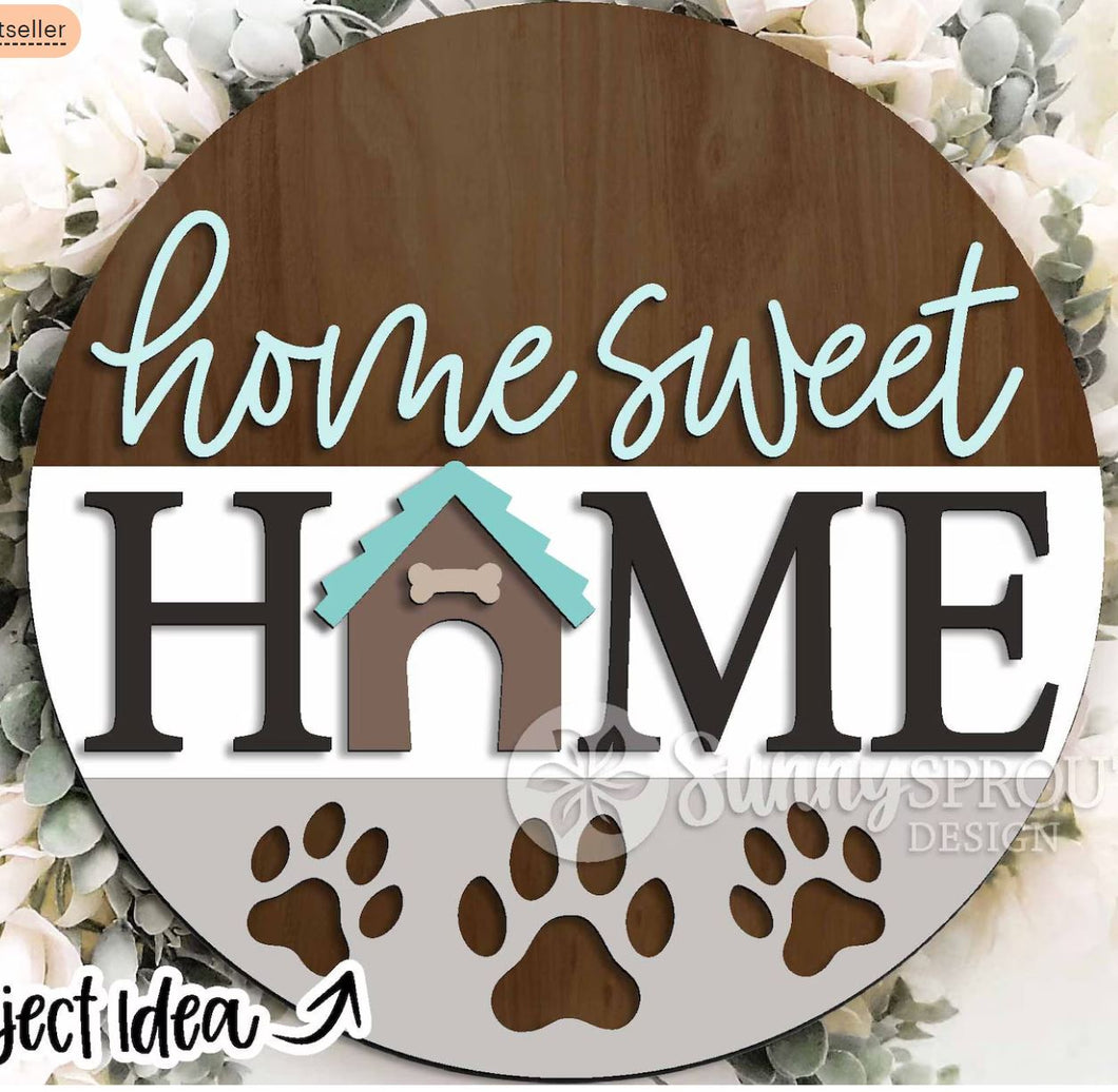 DIY Kit, Home Sweet Home, Dog Door Hanger