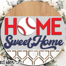 Load image into Gallery viewer, DIY Kit, Home Sweet Home Baseball/Softball Door Hanger
