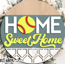 Load image into Gallery viewer, DIY Kit, Home Sweet Home Baseball/Softball Door Hanger
