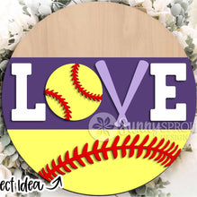 Load image into Gallery viewer, DIY Kit, Love Baseball/Softball Door Hanger
