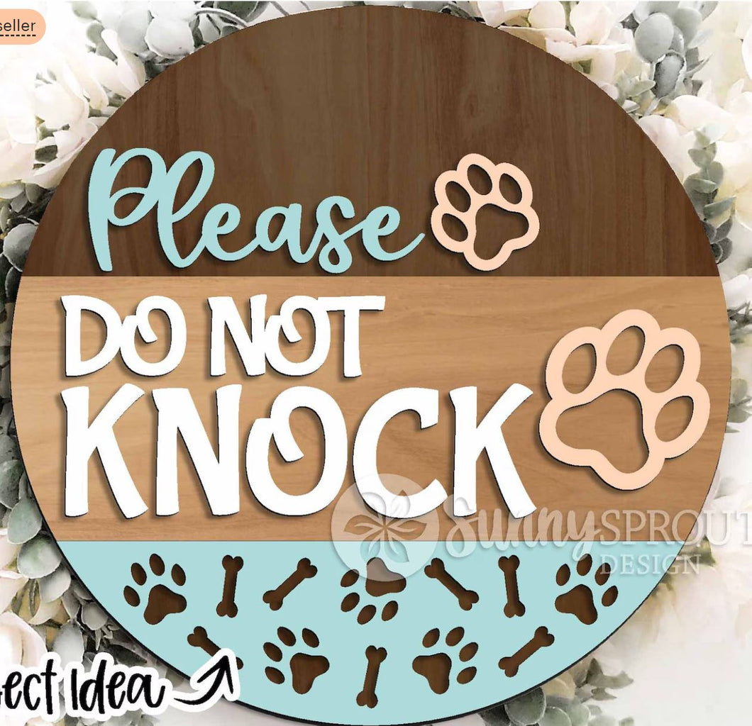 DIY Kit, Please Do Not Knock, Dog Door Hanger