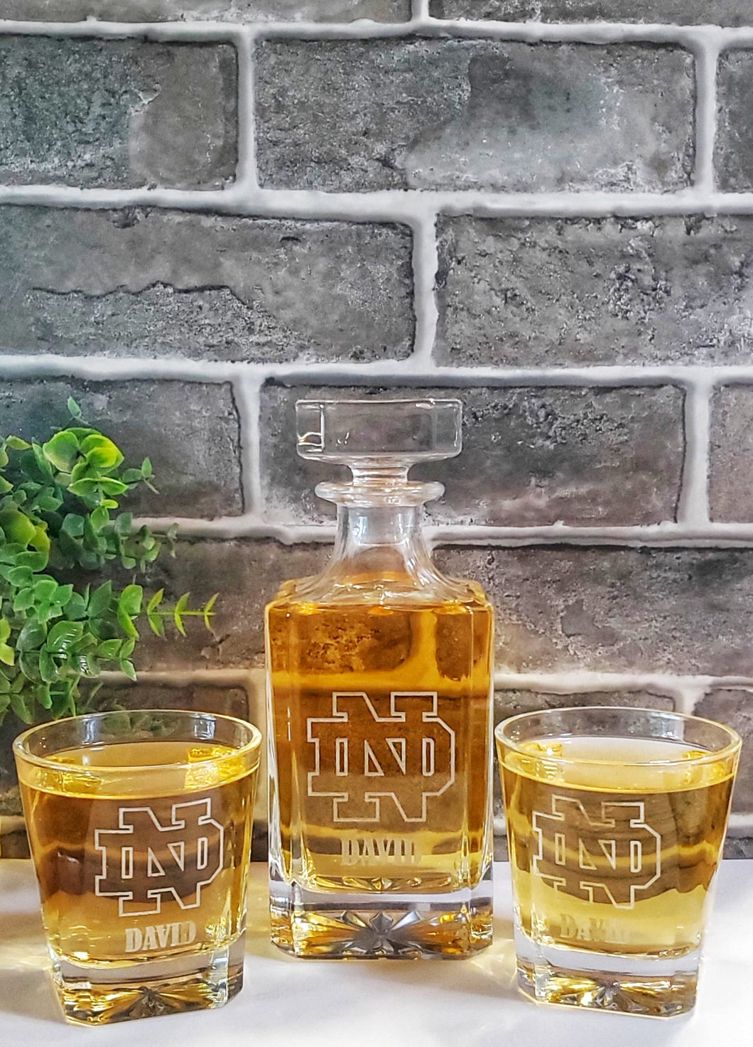 Personalized Whiskey Decanter and Glasses